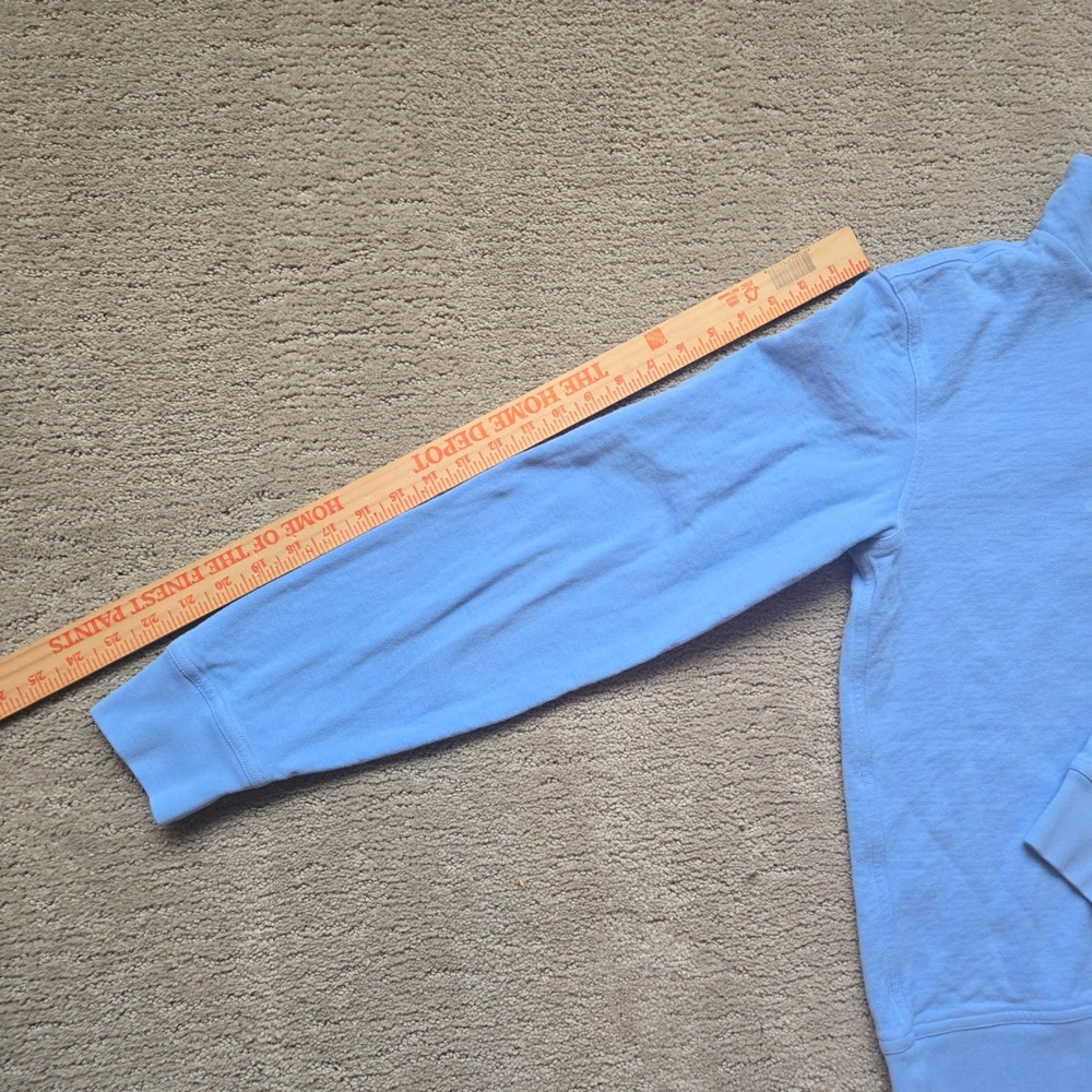 Billy Reid Mens Small Light Blue Quarter Zip Pullover - Picture 5 of 6